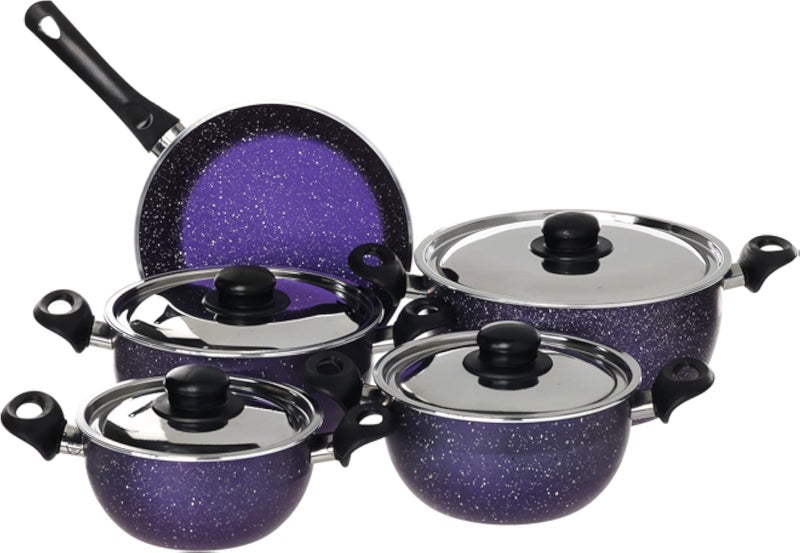 Granite (Mauve) 9 Piece Cookware Set